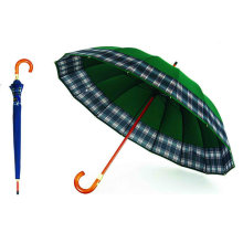 Parapluie manuel 16k Stick avec bordure de contrôle (YS-SM26163419R)